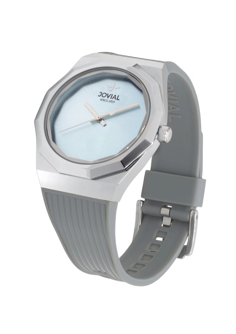 JOVIAL 5082 LSRQ65E Skin Friendly Rubber Women's Watch, Sleek, Timeless Design, Blue Dial, Quartz Movement, 30MM - Image 2