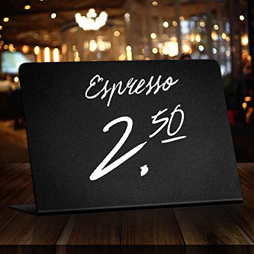 IRICUS 20 Pack Mini Chalkboard Signs for Food – Small 3x4 Tabletop Labels for Buffet - Wedding - Party or Catering – Reusable Plastic Black Display Stands for Chalk Board Food Tags - Image 4