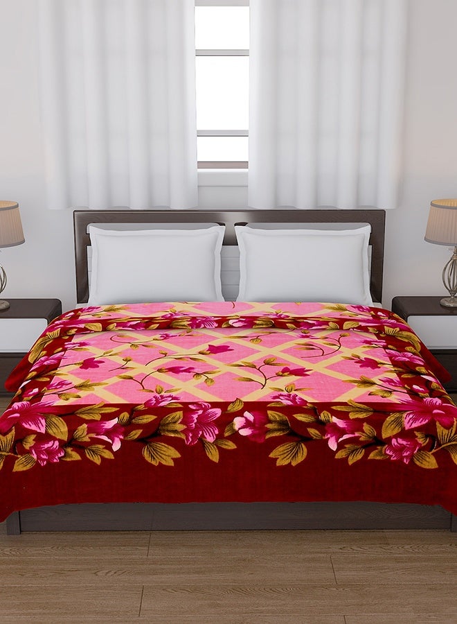 ستيتس حالة عقد المنك بطانية | بطانية سرير مزدوج مكيف |بطانية خفيفة الوزن وفائقة النعومة وصديقة للبشرة 3.5 كجم - 240 × 220 سم (مربع وردي) - Image 1