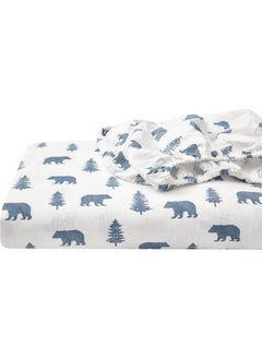Eddie Bauer Eddie Bauer - King Sheets, Cotton Flannel Bedding Set, Brushed For Extra Softness, Cozy Home Decor (Bears & Trees, King)  - Image 3
