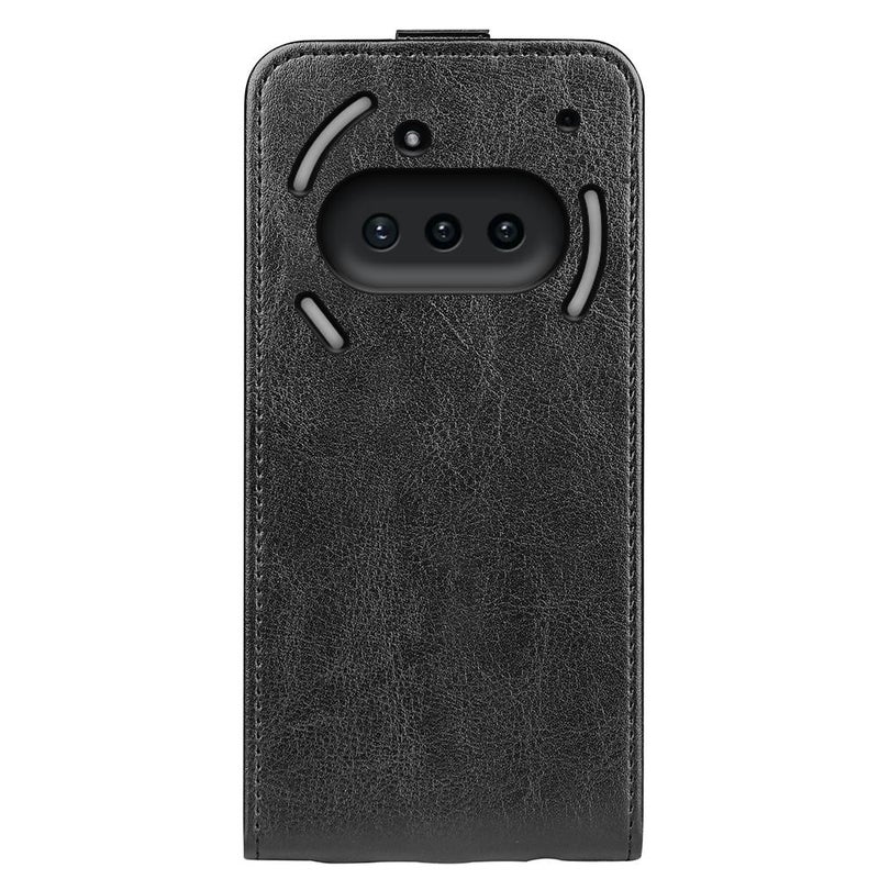 HuHa Case Cover For Nothing Phone 3a R64 Texture Single Vertical Flip Leather Phone Case(Black) - Image 3