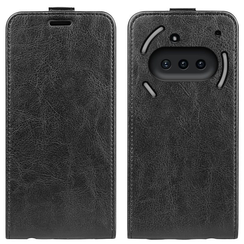 HuHa Case Cover For Nothing Phone 3a R64 Texture Single Vertical Flip Leather Phone Case(Black) - Image 1