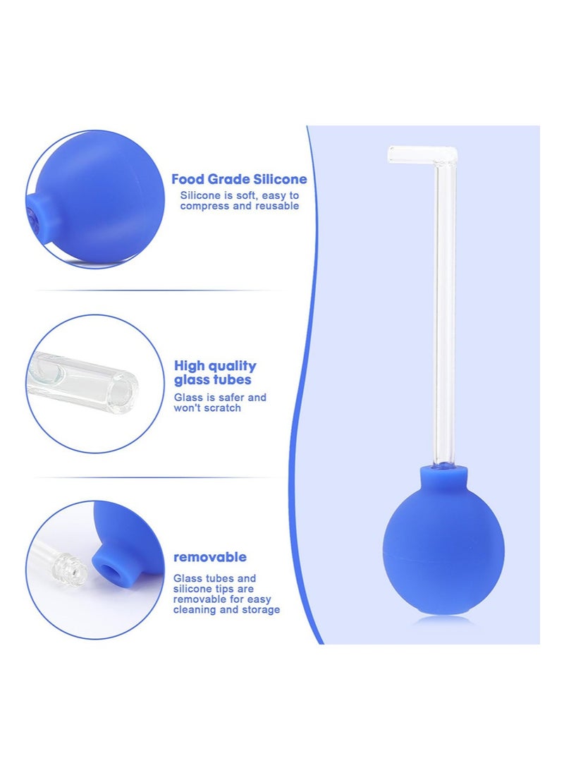 HaLunhi Tonsil Stone Remover 4 Set，Manual Style Mouth Cleaner，Vacuum Tonsil Stone Cupping Tool（Blue spherical right-angle tube + curved tube + brush + mirror） - Image 4
