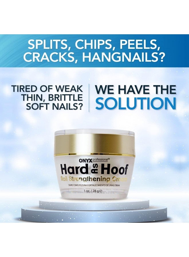 Onyx Professional Hard As Hoof Nail Strengthening Cream With Coconut Scent, Nail Growth And Conditioning Cuticle Cream Stops Splits, Chips, Cracks And Strengthens Nails, 1 Oz  - Image 1