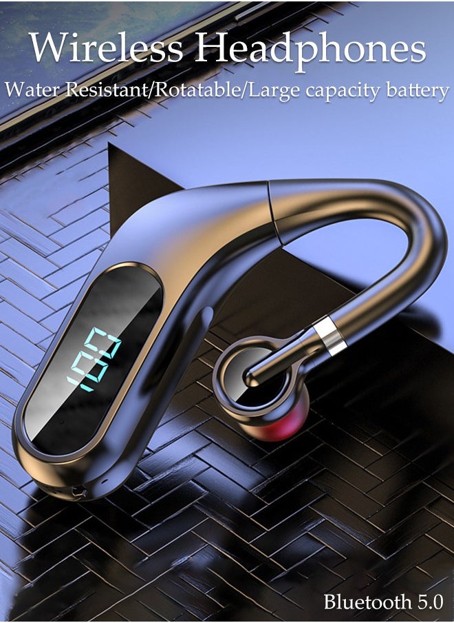 DUNISO - Bluetooth Headset Wireless Headphone Business Earpiece for Cell Phones PC Tablet Laptop Computer Noise Cancelling Mic Headphones for Trucker Driver Business - Image 1