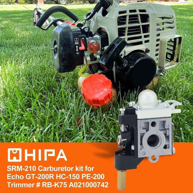 Hipa SRM 210 Carburetor for Echo SRM-210 HC150 SRM 230 SRM210 HC-150 GT200R GT-200R PE200 GT200 PPF210 HC151 SRM211 GT201 SHC210 PPF211 PE201 Trimmer Weedeater Replace RB-K75 A021000742 - Image 2