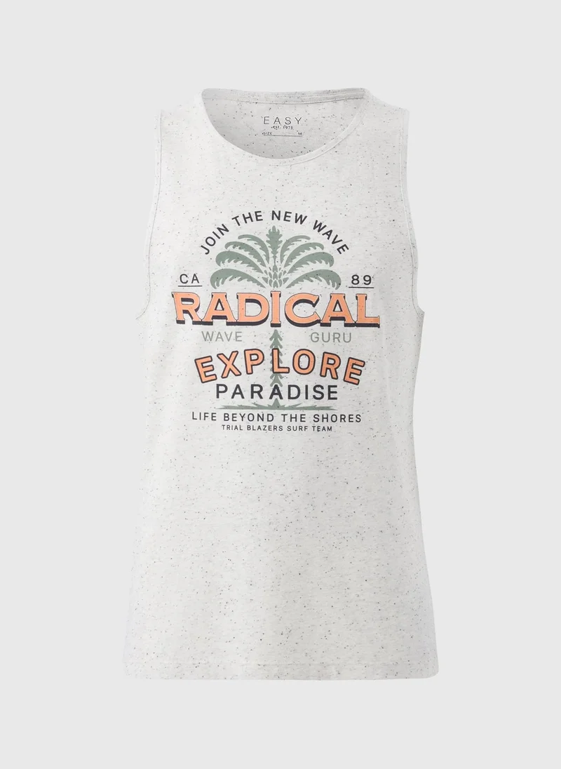 Matalan Ecru Explore Printed Vest Top