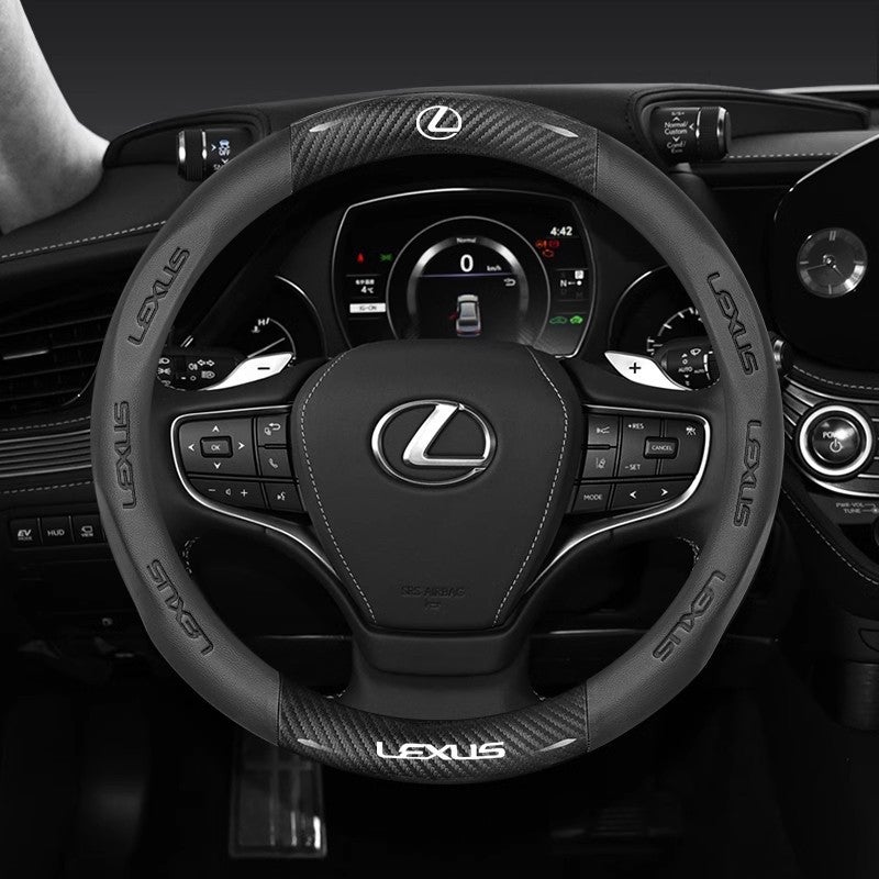 Suitable For Lexus Es200/240260 Suede Leather Steering Wheel Cover Rx300Nx200Ux Leather Handlebar Cover - Image 4