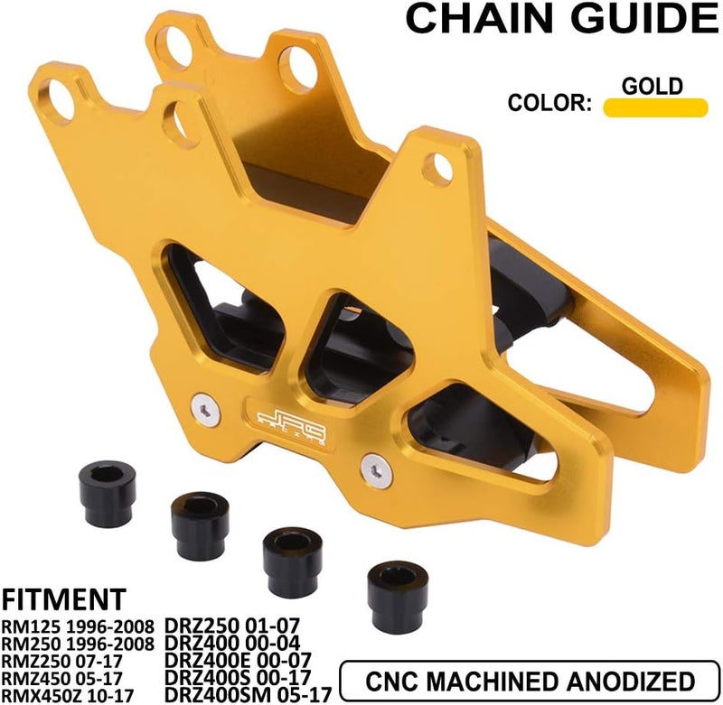 YSMOTO CNC Chain Guard Guide Protector for Suzuki RM RMZ RMX DRZ Series - Gold - Image 2