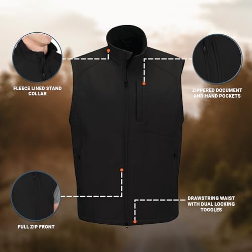 Propper Men's Icon Softshell Vest, Black, Small - Image 5