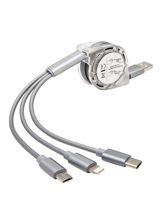 SAB 3-in-1 scalable data cable Micro USB/Type-C/Lightning - Image 1