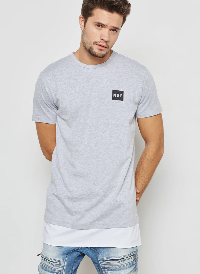 Nena and Pasadena Numbers Layered Hem T-Shirt