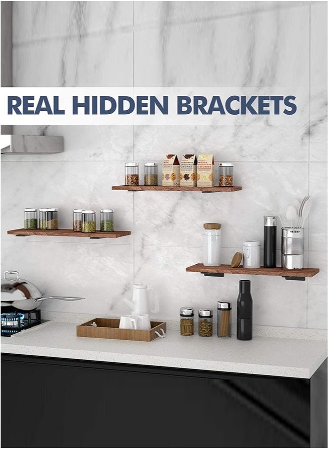 Arabest 4 Pieces Metal Shelf Brackets Wall Mounted Shelving Brackets Heavy Duty Support 15cm - Image 2