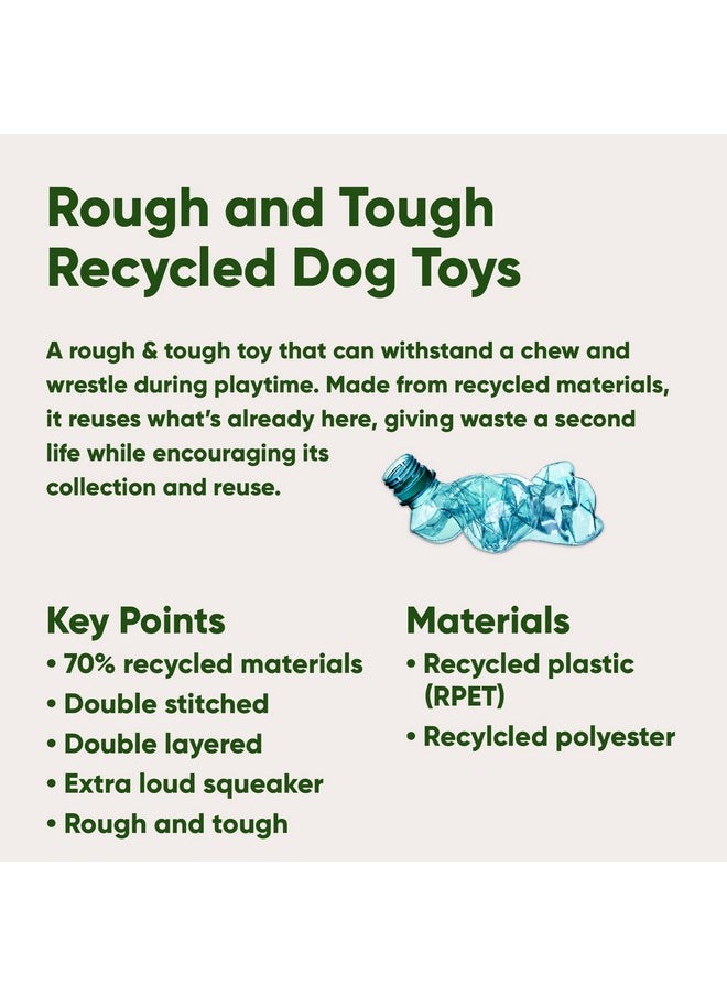 BECO - Beco Happy Octopus Dog Toy, Chew, Fetch, Squeak & Pull Toy, Dual Material, Double Stitched for Durability, Made with 70% Recycled Materials for All Dogs - Image 1