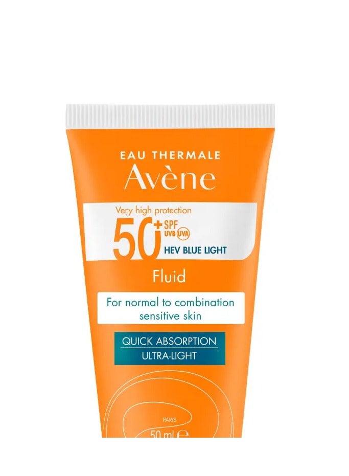 Avene SPF 50+ Fluid Eau Thermale Avène 50ml - Image 2
