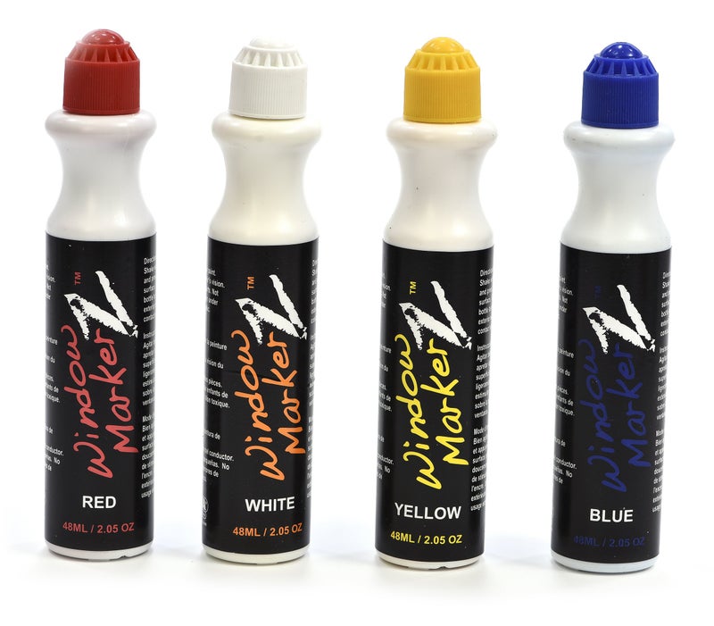 Chroma 000144 4 Color Pack Window Markerz - 2.05 oz. - Image 3