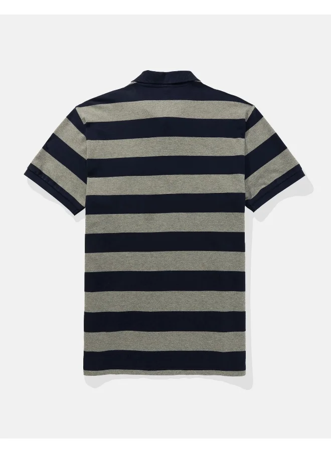 امريكان ايجل Essential Striped Polo Shirt
