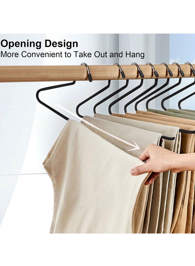 Trouser Hangers Clothes Hangers 20 Pack Open-Ended Metal Pants Hangers Non Slip Trousers Slack Hangers Organizers for Pants,Jeans, Slacks, Blanket,Scarf - Image 4