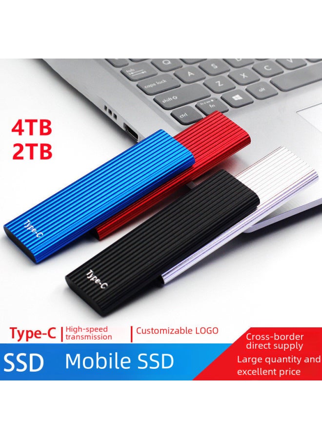 Mini Striped SSD Mobile SSD Ultra-thin Portable Large Capacity Mobile Computer Hard Disk-Capacity:8TB(64G Expansion) Regular Models-Interface:Red - Image 2
