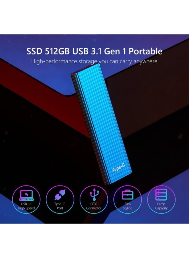 Mini Striped SSD Mobile SSD Ultra-thin Portable Large Capacity Mobile Computer Hard Disk-Capacity:8TB(64G Expansion) Regular Models-Interface:Red - Image 4