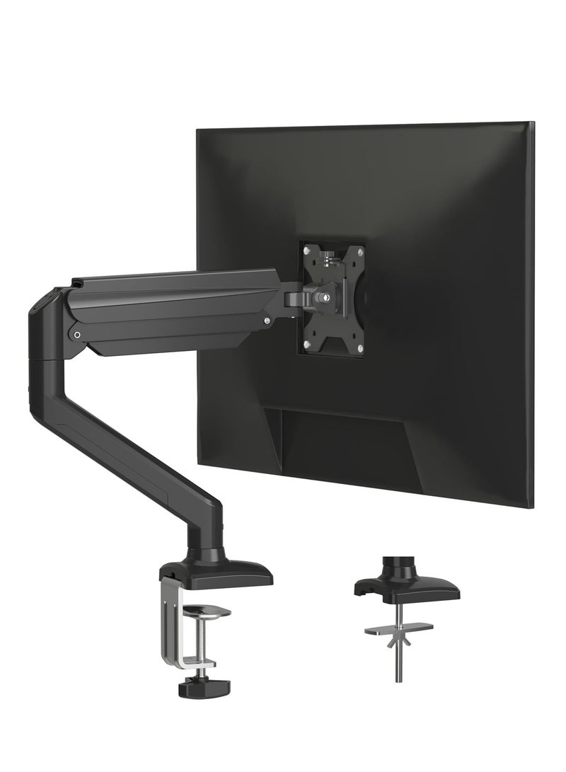 Joyelink Single Monitor Desk Mount Full Motion Adjustable for 17" to 32" Monitor,Heavy Duty Gas Spring Monitor Arm Holds 2 to 9 kg,with Clamp and Grommet Base, Mounting Holes 75 and 100mm - Image 2