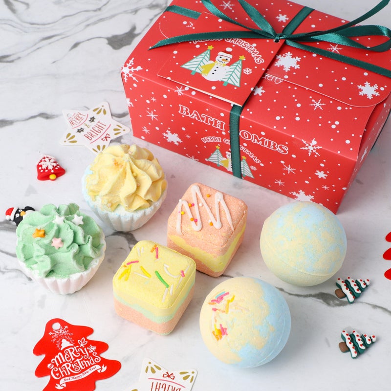 6PCS Aromatherapy Bath Bombs Stress Relief & Relaxation Scented Shower Bath Salt Ball for Valentine's Day/Birthday Gift - Image 2