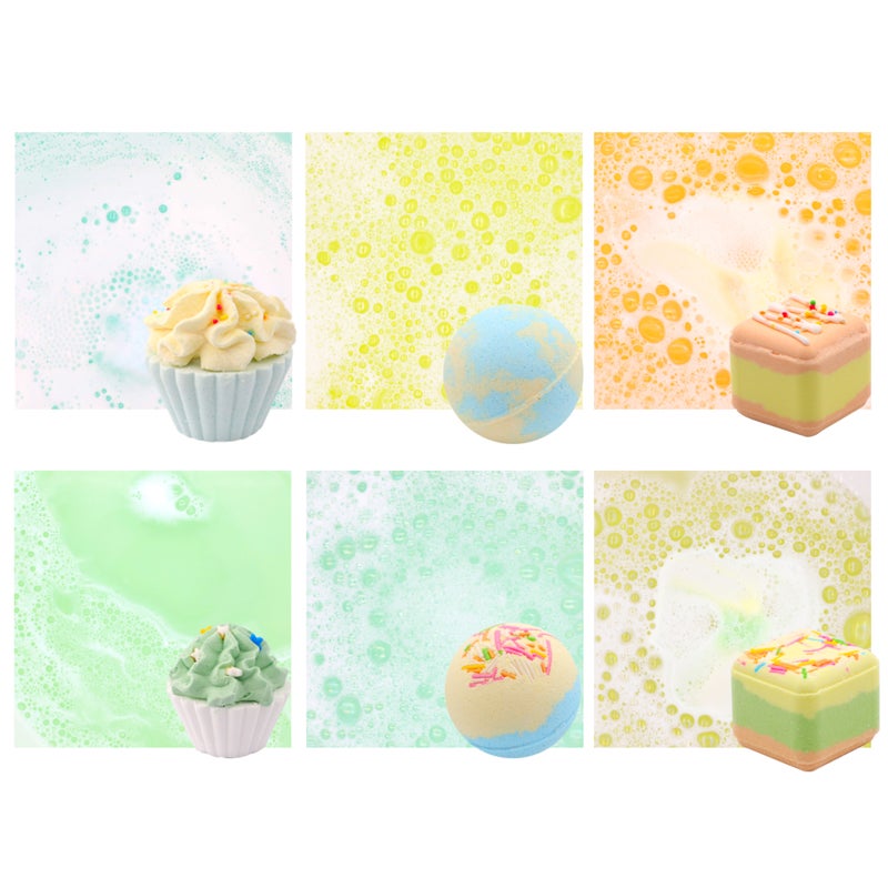 6PCS Aromatherapy Bath Bombs Stress Relief & Relaxation Scented Shower Bath Salt Ball for Valentine's Day/Birthday Gift - Image 4