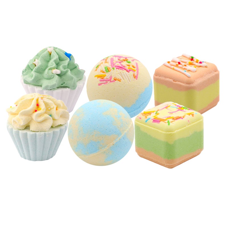 6PCS Aromatherapy Bath Bombs Stress Relief & Relaxation Scented Shower Bath Salt Ball for Valentine's Day/Birthday Gift - Image 1