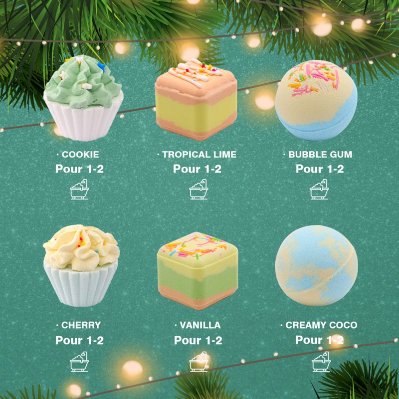 6PCS Aromatherapy Bath Bombs Stress Relief & Relaxation Scented Shower Bath Salt Ball for Valentine's Day/Birthday Gift - Image 3