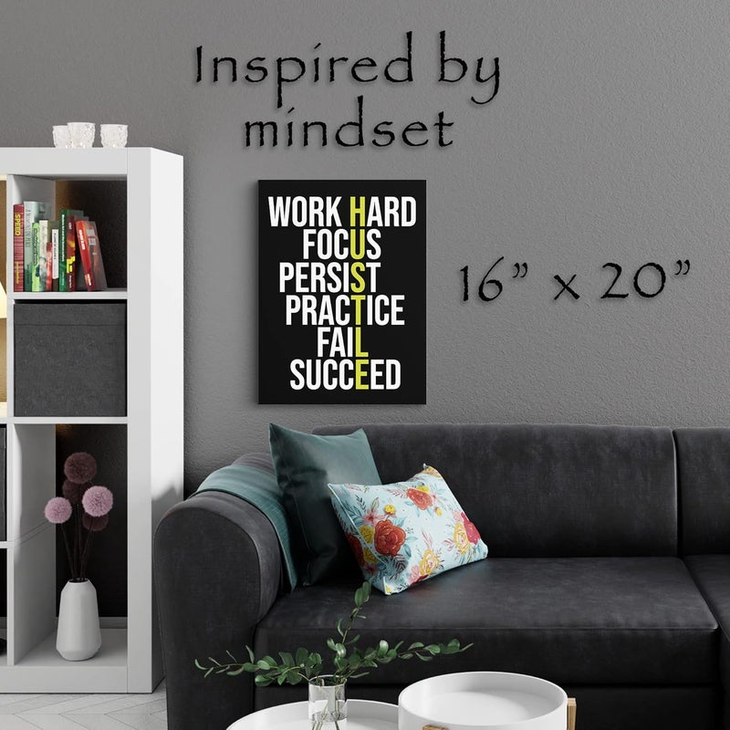Charbasil HUSTLE Motivational Canvas Wall Art - Image 4