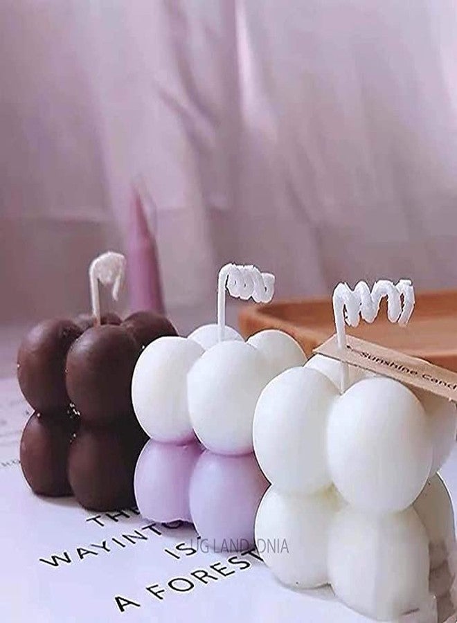 Vedini 15 Cavity 3D Magic Ball Fondant Silicone Molds Bubbles Cube Mold, Wax Candle Overlapping Balls Sphere Mold - Image 4