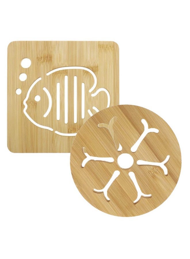 KOOSHLO Wooden Coaster Set Flower Style,Coasters for Tea Coffee Cup Mug Hollow Coaster Kitchen Insulation Mat Anti-Scald Pot Mat Home Creative Anti-Skid Coaster. (4) - Image 4