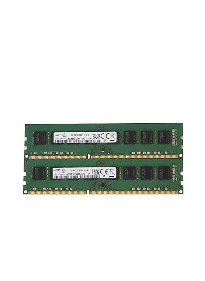 ماركة غير محددة وحدة ذاكرة سطح المكتب DDR3 PC3-12800 الأصلية، 16 جيجابايت (2 × 8 جيجابايت) DIMM 240 دبوسًا 
