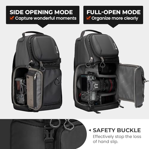 TARION Camera Backpack Sling Bag - 9L Compact Camera Bag 2-in-1 Waterproof Crossbody Sling Bag with Side Access & Dual Strap & Raincover for Photographers (TR-S) - Image 4
