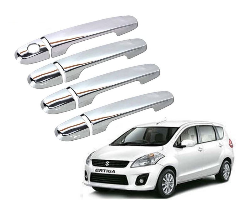 Auto E-Shopping Car Handle Latch Cover Scratch Guard Chrome Finish Front Rear Compatible for Maruti Ertiga Old Type 1 2012-2017 Set of 4 Pieces - Image 4
