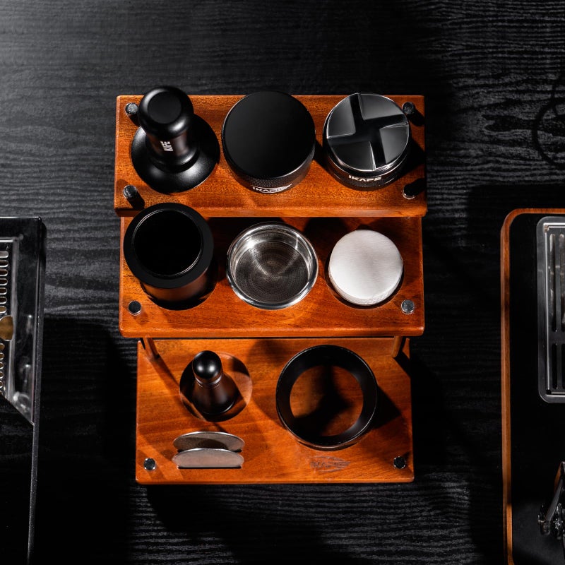 IKAPE 51/53/58mm General Espresso Tamper Station 2025 Newly, Multi-functional 3-tier Coffee Tool Storage Stand, Designed for Tamp, Distributor, Dosing Cup, Puck Screen, WDT, Basket, Funnel - Image 4