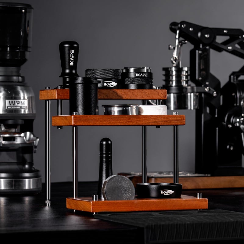 IKAPE 51/53/58mm General Espresso Tamper Station 2025 Newly, Multi-functional 3-tier Coffee Tool Storage Stand, Designed for Tamp, Distributor, Dosing Cup, Puck Screen, WDT, Basket, Funnel - Image 2