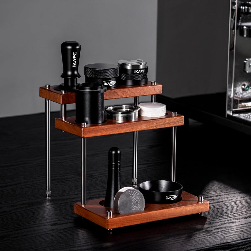 IKAPE 51/53/58mm General Espresso Tamper Station 2025 Newly, Multi-functional 3-tier Coffee Tool Storage Stand, Designed for Tamp, Distributor, Dosing Cup, Puck Screen, WDT, Basket, Funnel - Image 5