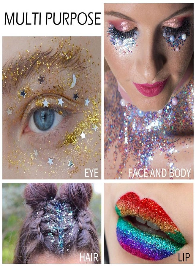 يوميز دايري لوحة ظلال العيون المضغوطة اللامعة من إيمي دايري، 9 ألوان، فضي، أزرق، بنفسجي، ذهبي، مكياج عيون ووجه لامع يومي للحفلات (D1) - Image 2