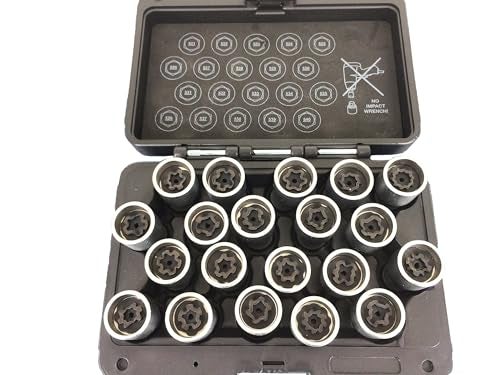 TEMO 20 pc Wheel Lock Lugnut Anti-Theft Screw Lug Nut Removal Key Socket Set for Vw Audi Vag Volkswagen - Image 3