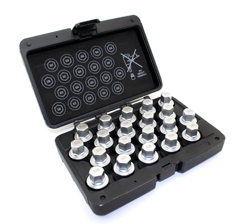 TEMO 20 pc Wheel Lock Lugnut Anti-Theft Screw Lug Nut Removal Key Socket Set for Vw Audi Vag Volkswagen - Image 2