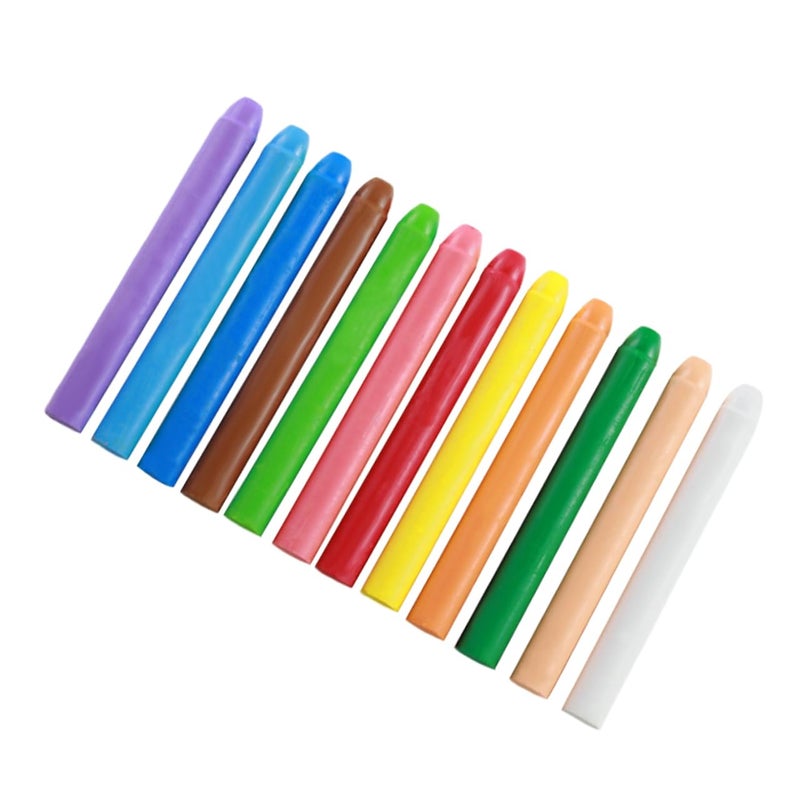 Washable Water Soluble Dust Chalk 12 Pack Bright Colors For Blackboard Outdoor And Grip - Image 2