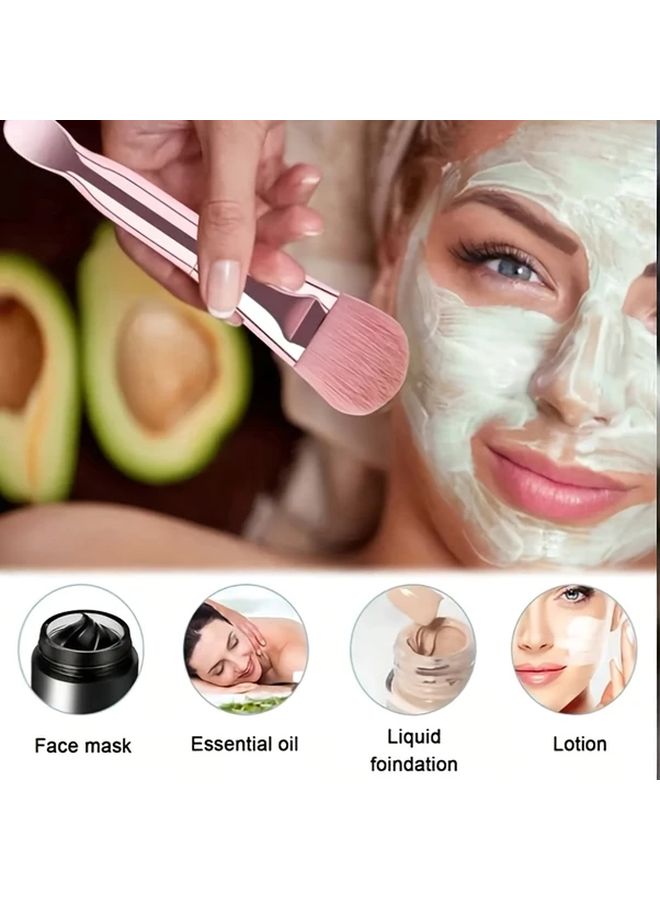 2PC فرشاة قناع وردية فضية ذات رأس مزدوج مع سيليكون و شعيرات ناعمة - Image 2