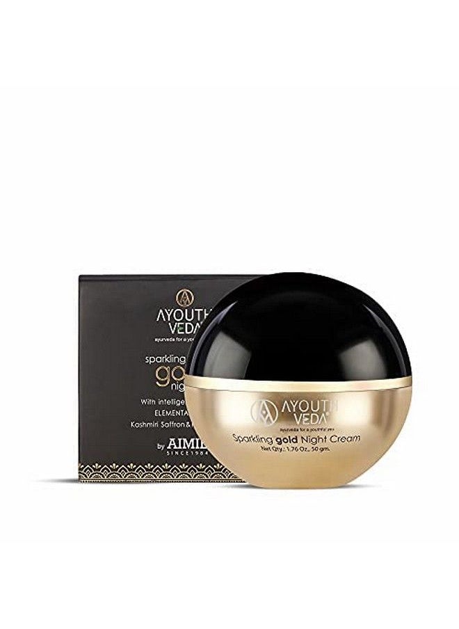AYOUTHVEDA Gold Facial Kit For Smoothes Fine Lines & Wrinkles Skin Firmness Early Signs Of Ageing Sparkling Gold Face Wash (100Ml) ; Gold Night Cream(50G)  - Image 5