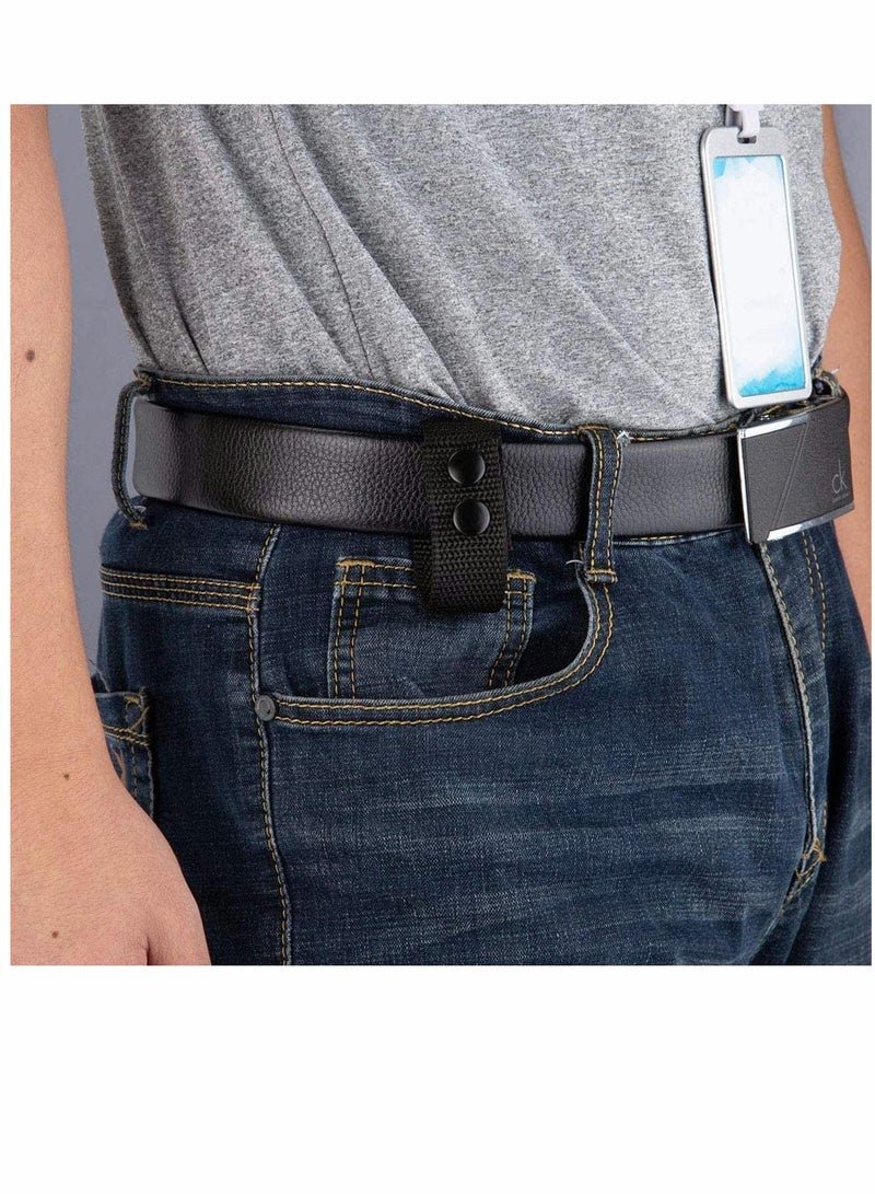 KASTWAVE 8 pieces, Duty Belt Keeper, Belt Holder, Double Snap Belt Keeper, Leather Duty Snap Belt Keeper for Outdoor Sports Camping Police Military Equipment  - Image 3