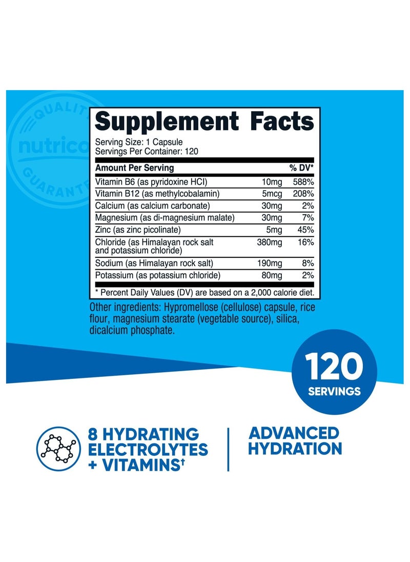 Nutricost - Electrolyte Complex Advanced Hydration - 120 Capsules - Image 1