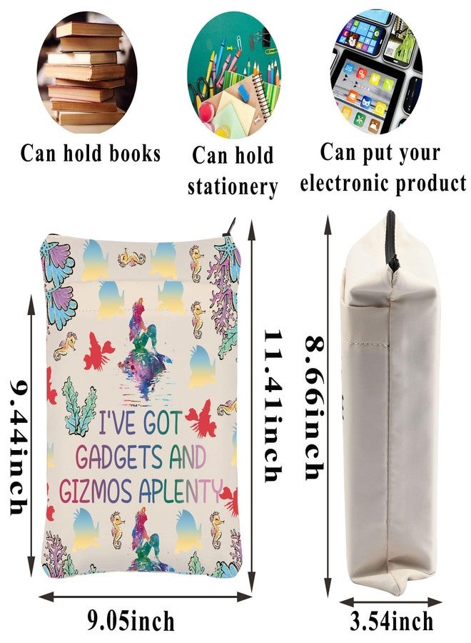 PLITI Mermaid Book Sleeve Fairy Tales Inspired Gift Beach Lover Gift I've Got Gadgets and Gizmos Aplenty Beach Book Cover (Gizmos Aplenty BS) - Image 2