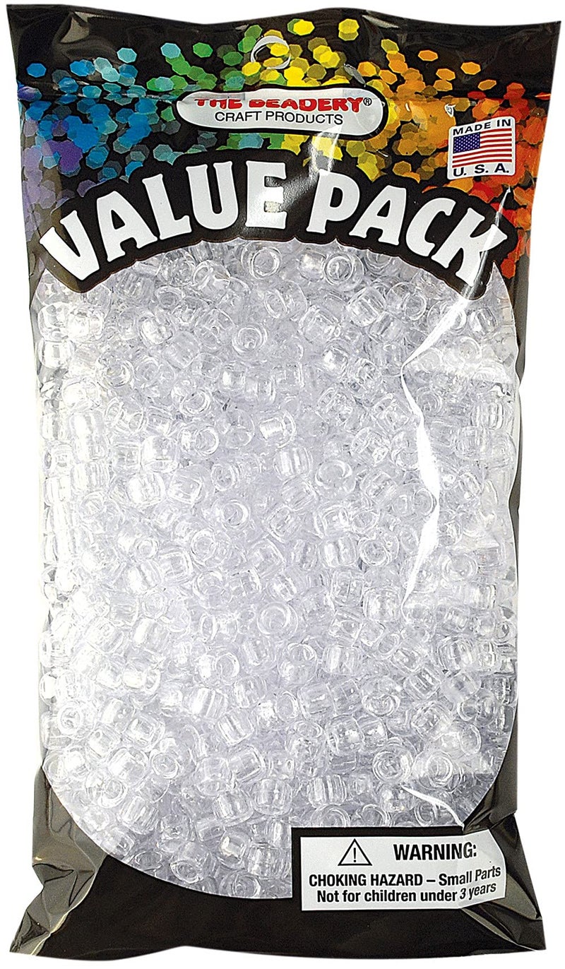 The Beadery 6 by 9mm Barrel Pony Bead Crystal 750V006 Small 900Pieces - Image 1