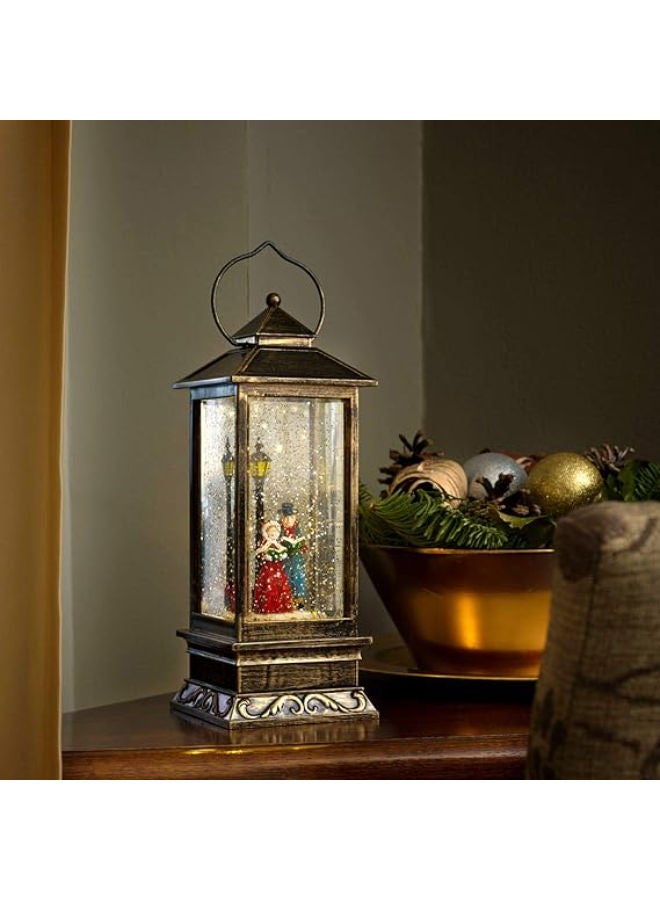 فانوس مُغنّي ترانيم ديكنسيان، مملوء بالماء، مصباح ليد أبيض دافئ: يعمل بالبطارية ومؤقت - Image 3