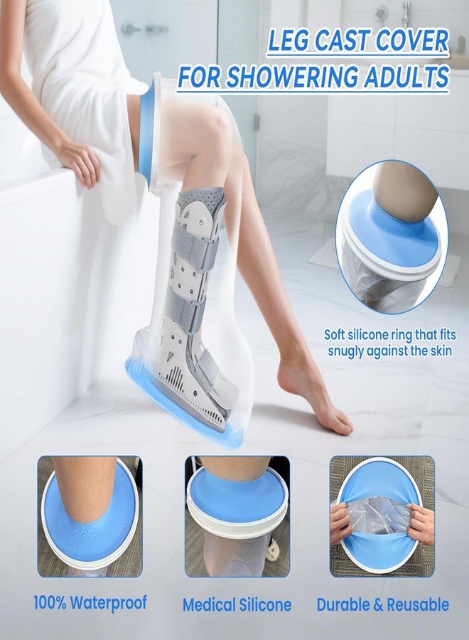 Zolife Waterpoof Extra Wide Full Leg Cast Cover for Shower after Surgey with Non-Slip Bottom, Extra Large Cast Protector for Leg knee Surgeries, Large Cast, Knee Immobilizer/Brace, Surgeries Boots, Reusable - Image 4